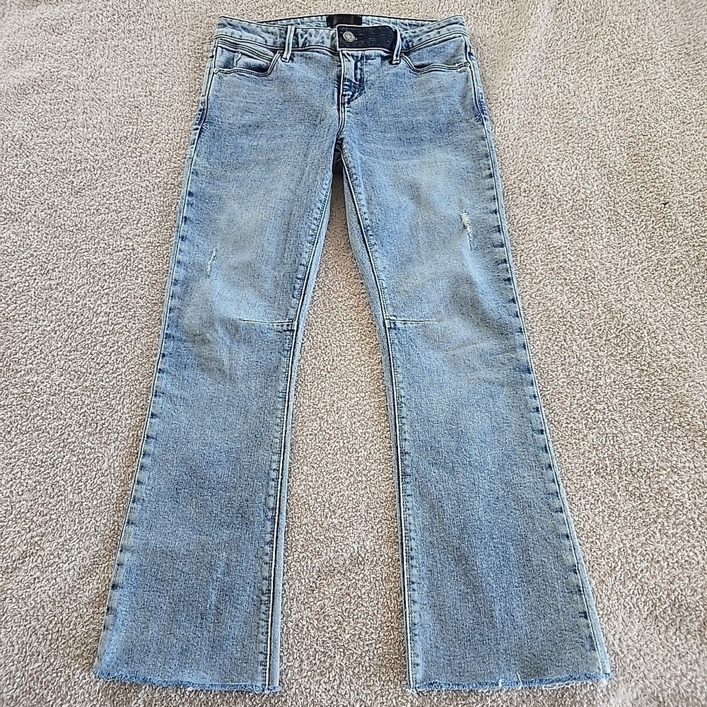 RtA Women's Jeans Size 27‎ Distressed Raw Hem Cropped Flare Festival Y2K